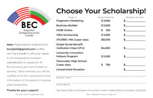 BEC Scholarship Campaign Pledge Card